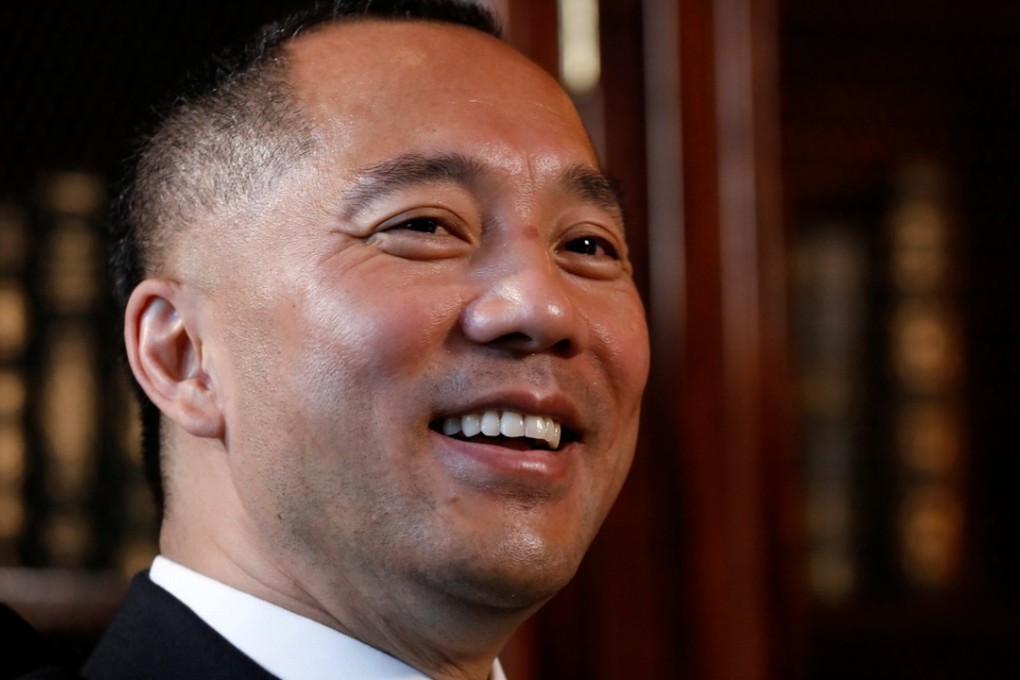 Fugitive Chinese businessman Guo Wengui speaks during an April interview in New York. Photo: Reuters