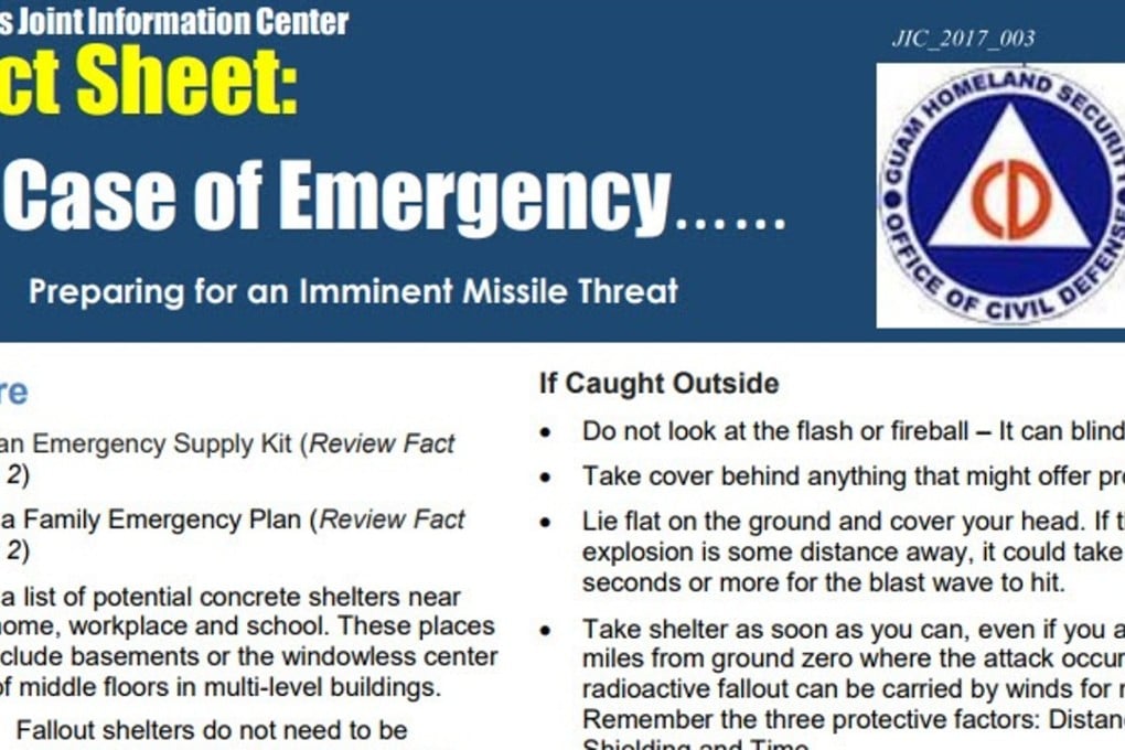 Guam government flier. Photo: Guam Homeland Security