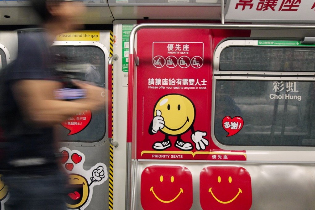 The MTR encourages passengers to be considerate with its priority seats. Photo: K. Y. Cheng