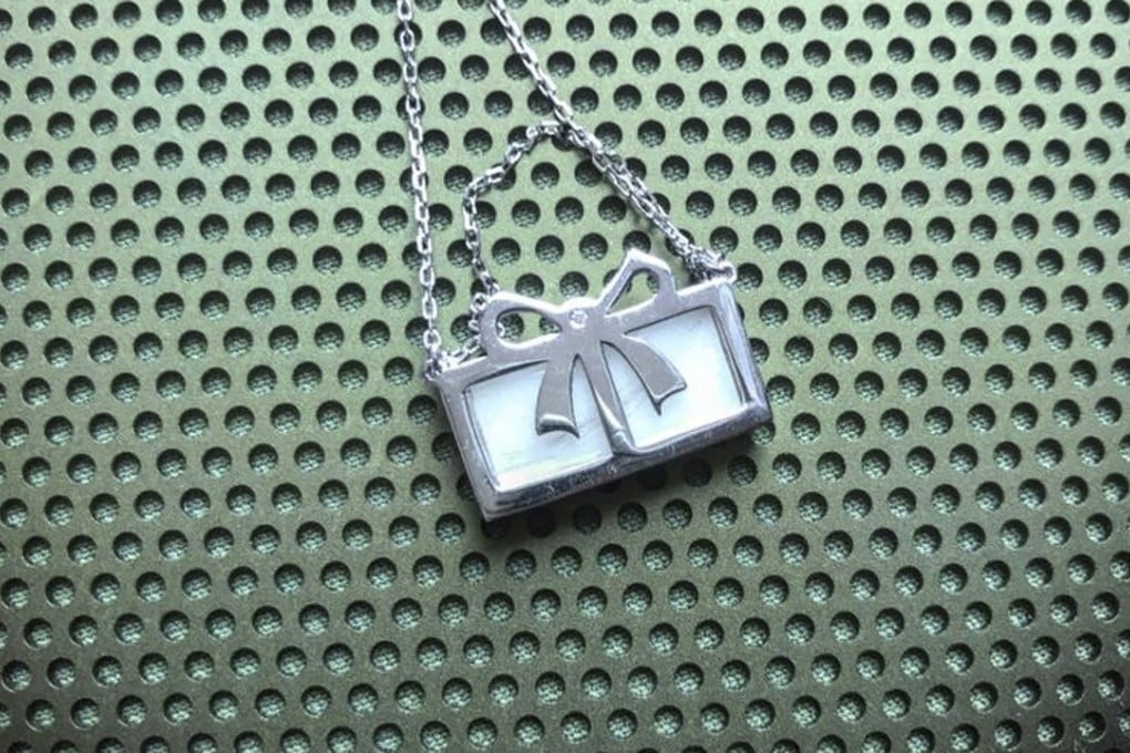 Hong Kong mum Kola Hsu had this breast milk necklace pendant made to commemorate the birth of her first child, Hoi Sen. Photo: Love Made Me