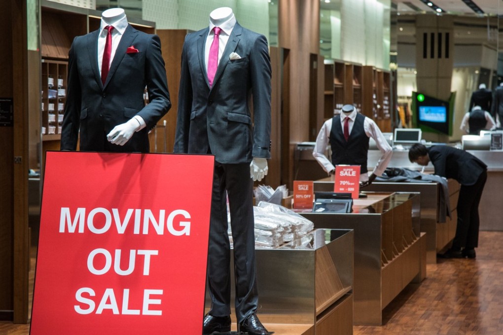 Going out of fashion: a clothing store at Suntec City shopping mall in Singapore. Photo: Bloomberg