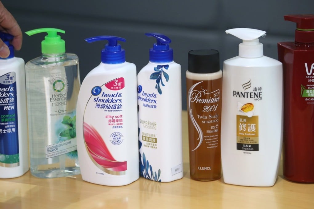 A total of 60 shampoos available in Hong Kong were collected for examination. Photo: David Wong