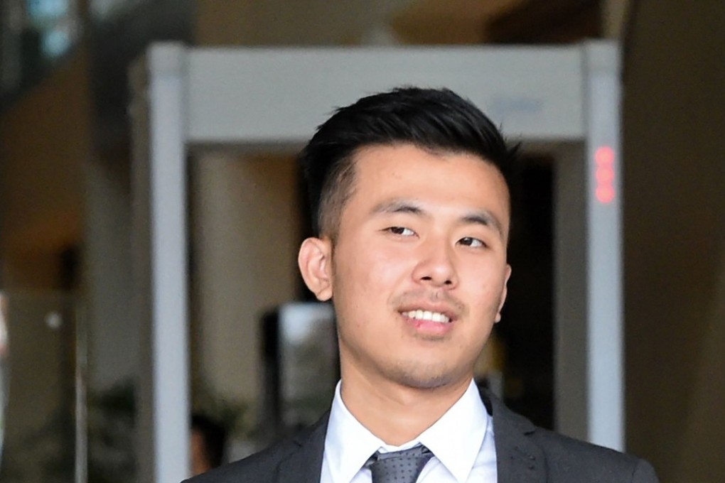 British national Khong Tam Thanh, 22, one of the three British men sentenced Tuesday to jail time and caning for sexually assaulting a Malaysian woman during a stag party in Singapore. Photo: AFP