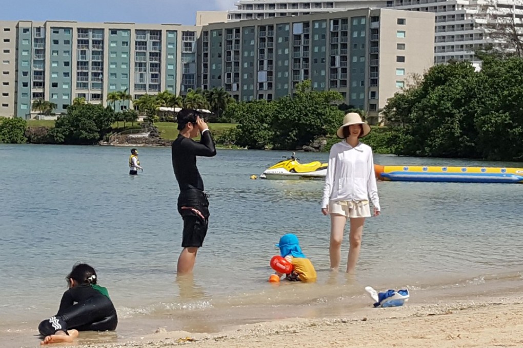 Tourists on Guam, where Chinese visitors have continued to travel despite the recent nuclear stand-off. Photo: AFP