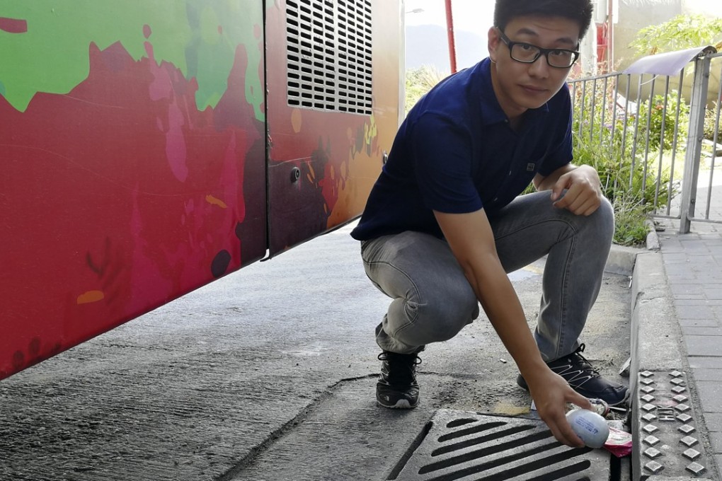 Patrick Yeung shows how his group sent the trackers on their way. Photo: Handout