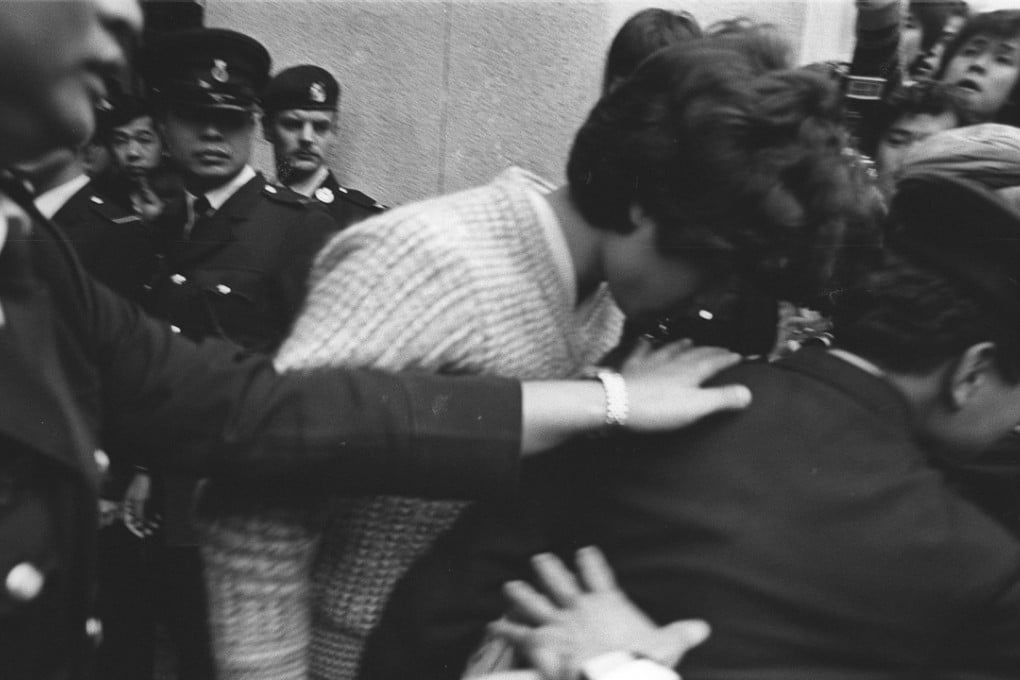 Lam Kor-wan being led from the High Court in 1983 during his trial. He killed and dismembered four women and is currently incarcerated at Shek Pik Prison on Lantau. Photo: Chan Kiu
