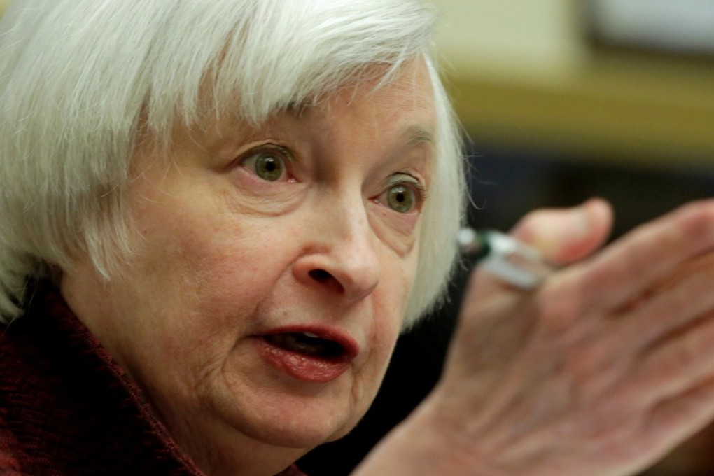 Federal Reserve Chair Janet Yellen delivers semi-annual monetary policy testimony during a House Financial Services Committee hearing on Capitol Hill in Washington. The Fed minutes show policymakers are divided on why US inflation has failed to show up so far. Photo: Reuters