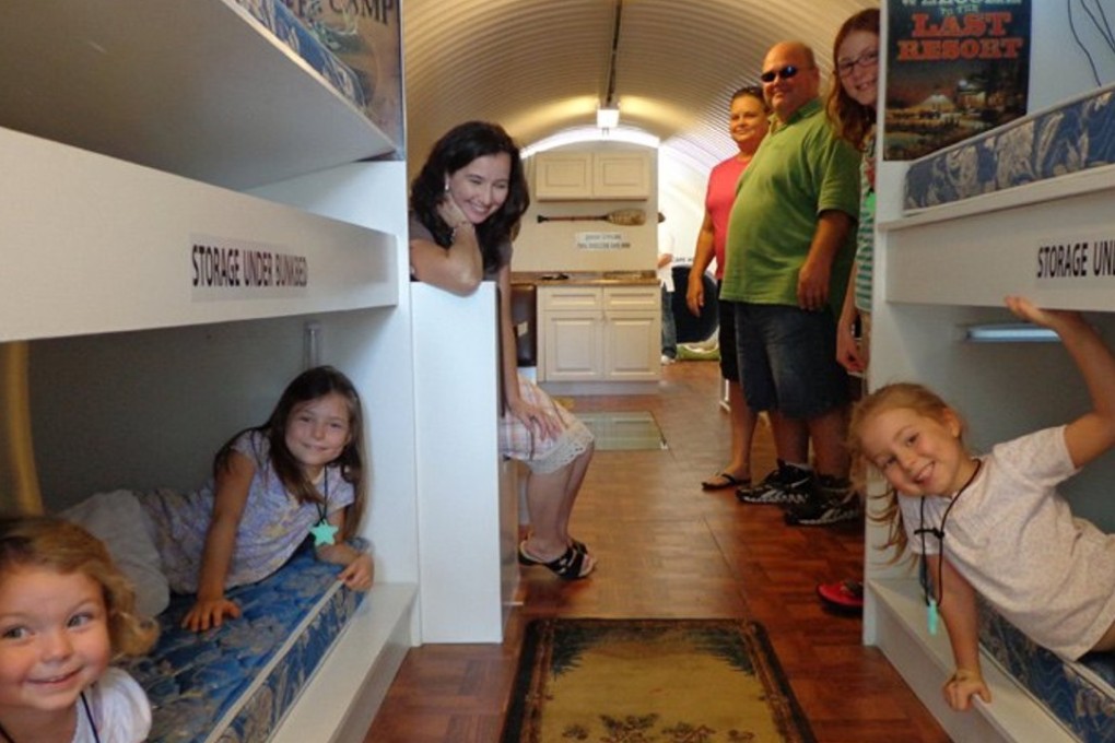 An undated handout image made available by Atlas Survival Shelters shows the interior of one of their deluxe bomb shelters in Montebello, California. Photo: EPA