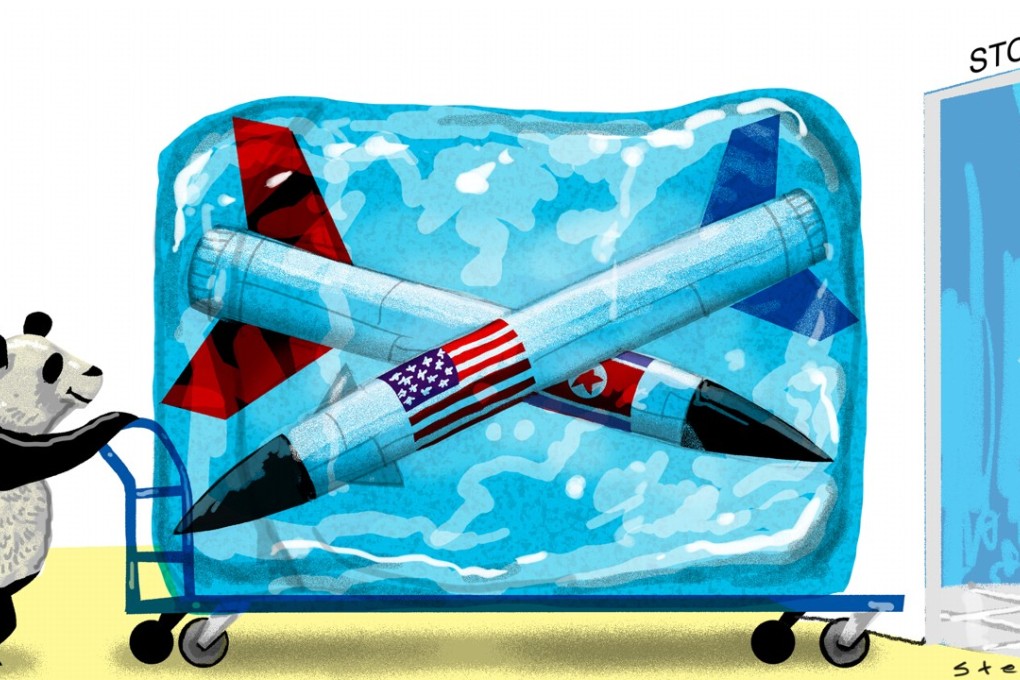 Having called on “all the relevant parties to avoid remarks and actions that may escalate the conflict”, Beijing should follow up with a proposal for a three- to six-month cooling-off period. No missile or nuclear tests, no military exercises. Illustration: Craig Stephens