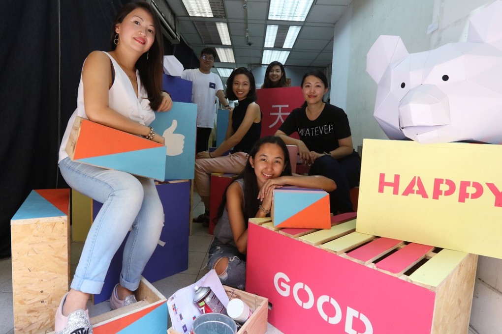 Jackaline Chow (left) and members of One Bite Social will help provide different community services from the empty store in Sham Shui Po. Photo: Felix Wong
