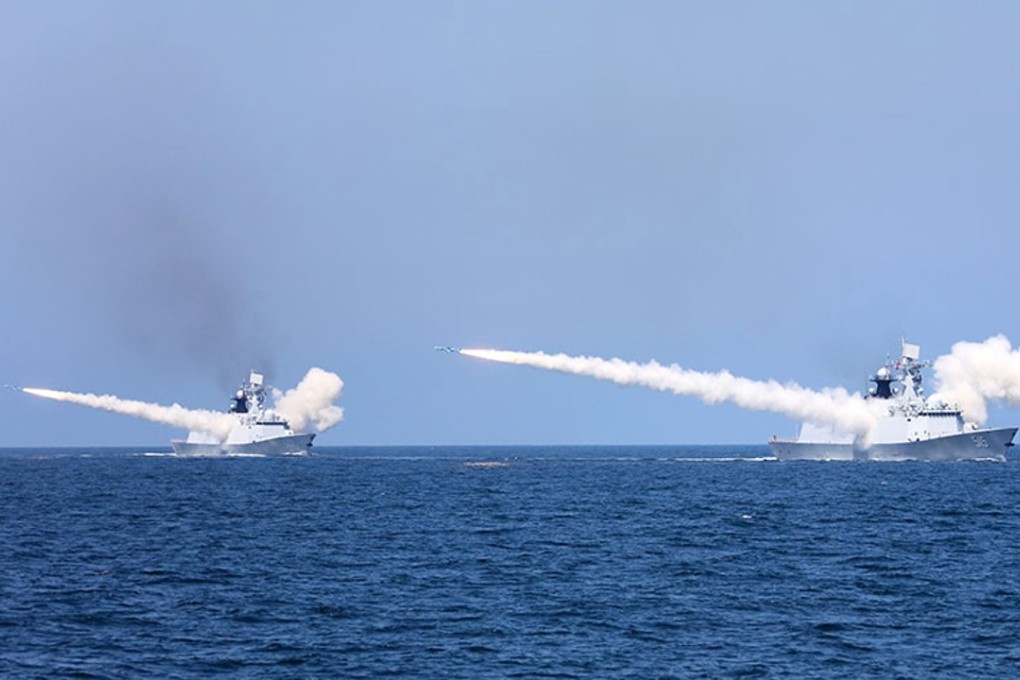China's naval drill in the Yellow Sea, in a photo released by the China National Radio. Photo: SCMP Pictures