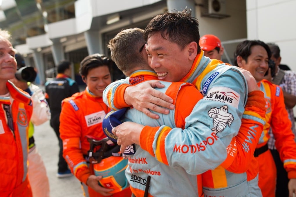 William Lok celebrates after winning the Asian LeMans Sprint Cup. Photos: Drew Gibson Photography / Nick Dungan Photography