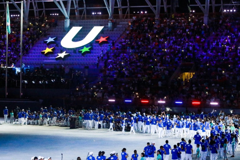 No athletes from mainland China took part in the opening ceremony for the games in Taipei. Photo: EPA