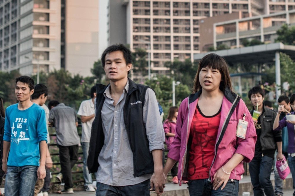 Shenzhen factory workers head home at the end of their day. The number of national high-tech enterprises in Shenzhen had reached 8,037 by the end of 2016, up from 3,791 a year earlier. Photo: AFP