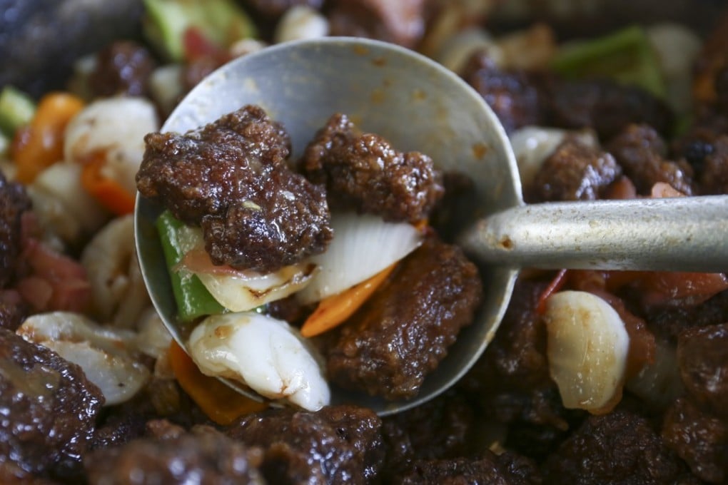 Sweet and sour pork with lychees. Photography: Jonathan Wong. Styling: Nellie Ming Lee