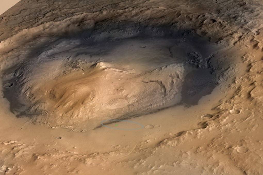 The Gale Crater on Mars. The Outer Space Treaty of 1967 says space is the provenance of all mankind - but space-mining companies aren’t so sure. Photo: NASA/JPL-Caltech/ESA/DLR/FU Berlin/MSSS/Abaca Press