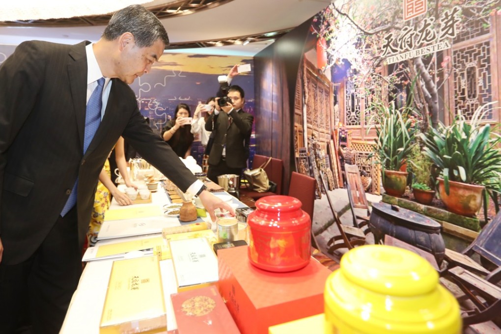 Former Hong Kong leader Leung Chun-ying was at the signing ceremony in his new role as vice-chairman of the Chinese People’s Political Consultative Conference. Photo: Edward Wong