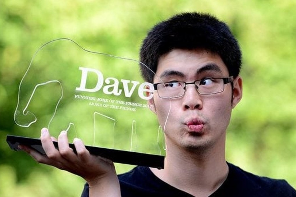 British comic Ken Cheng with his Dave trophy for best joke at the Edinburgh Festival Fringe. Photo: Handout