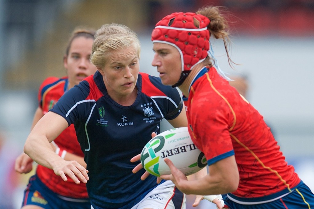 Adrienne Garvey in action against Spain. Photos: HKRU