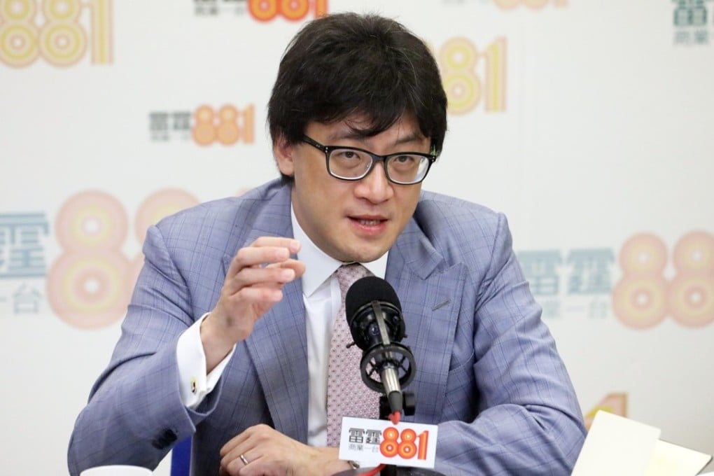 Former Bar Association chairman Paul Shieh Wing-tai SC speaking on a Commercial Radio programme. Photo: Felix Wong