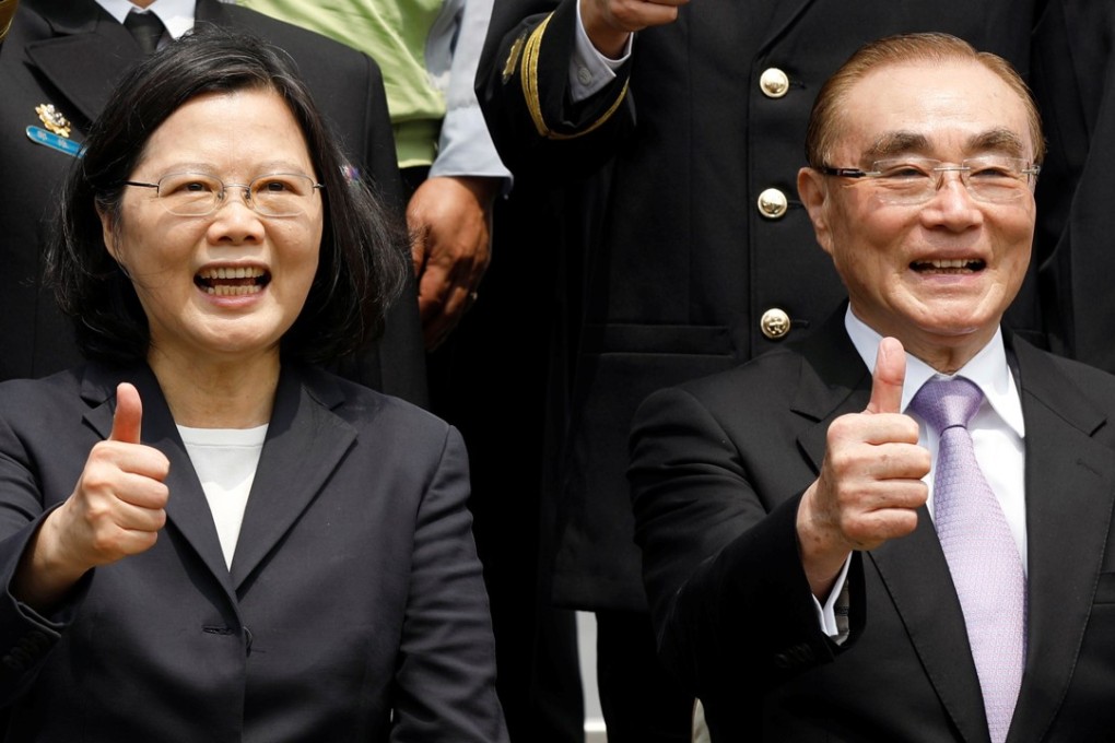 Taiwanese Defence Minister Feng Shih-kuan and President Tsai Ing-wen. Taiwanese presidents and other senior officials often stop over in the US while visiting allies in Latin America and the Caribbean, always drawing Beijing’s ire. Photo: Tyrone Siu