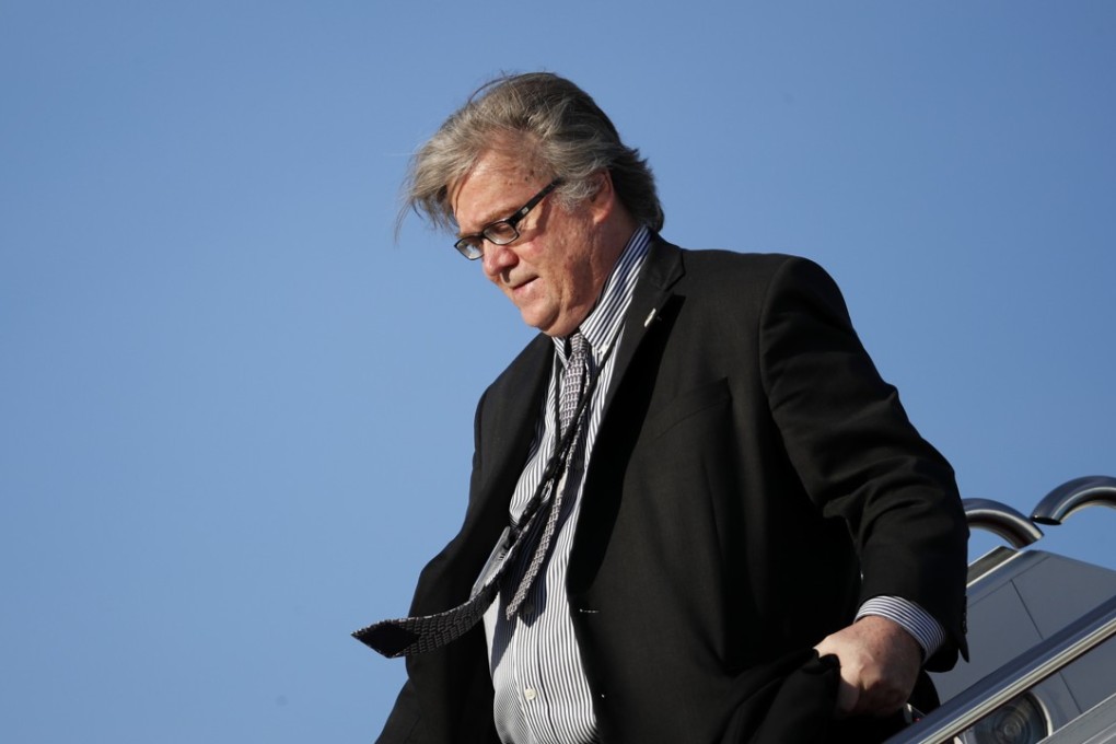Trump accepted Bannon's resignation on Augusr 18, 2017, ending a turbulent seven months for his chief strategist, the latest to depart from the president's administration in turmoil. Photo: AP