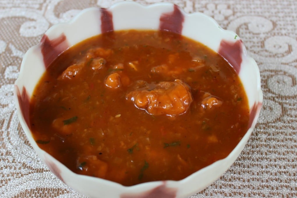 Chicken Manchurian with gravy sauce. Picture: Alamy