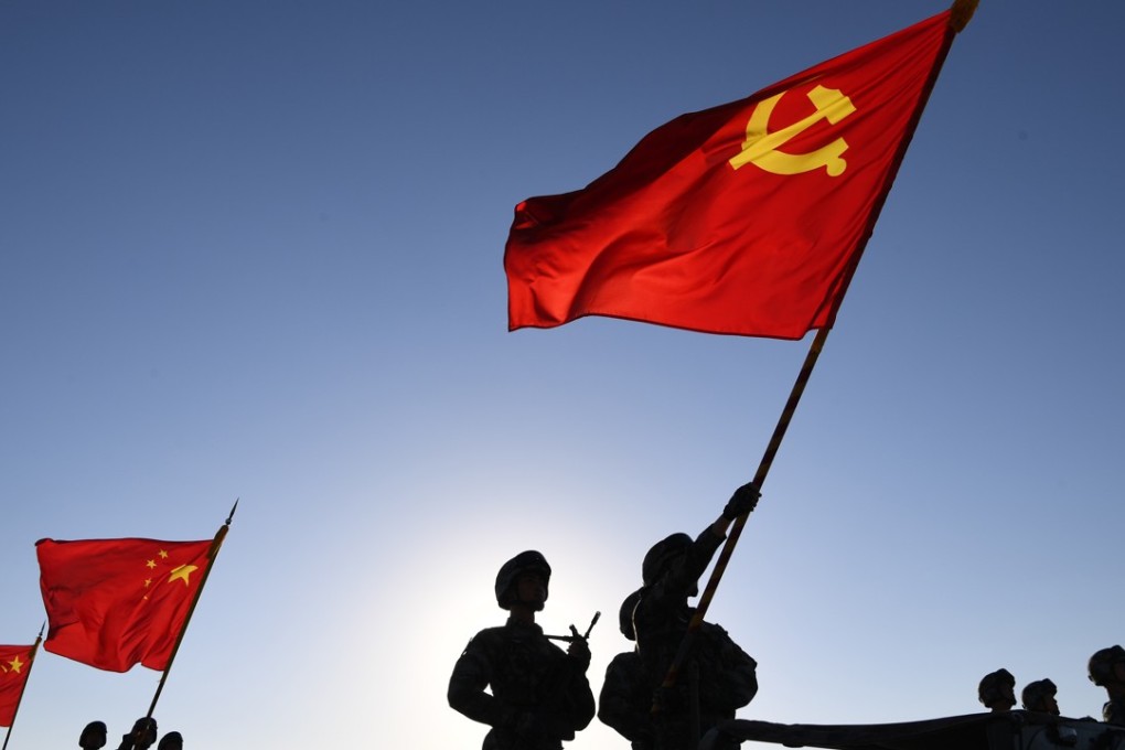 Troops taking part in a huge military parade to mark the 90th anniversary of the founding of the People's Liberation Army. Photo: Xinhua