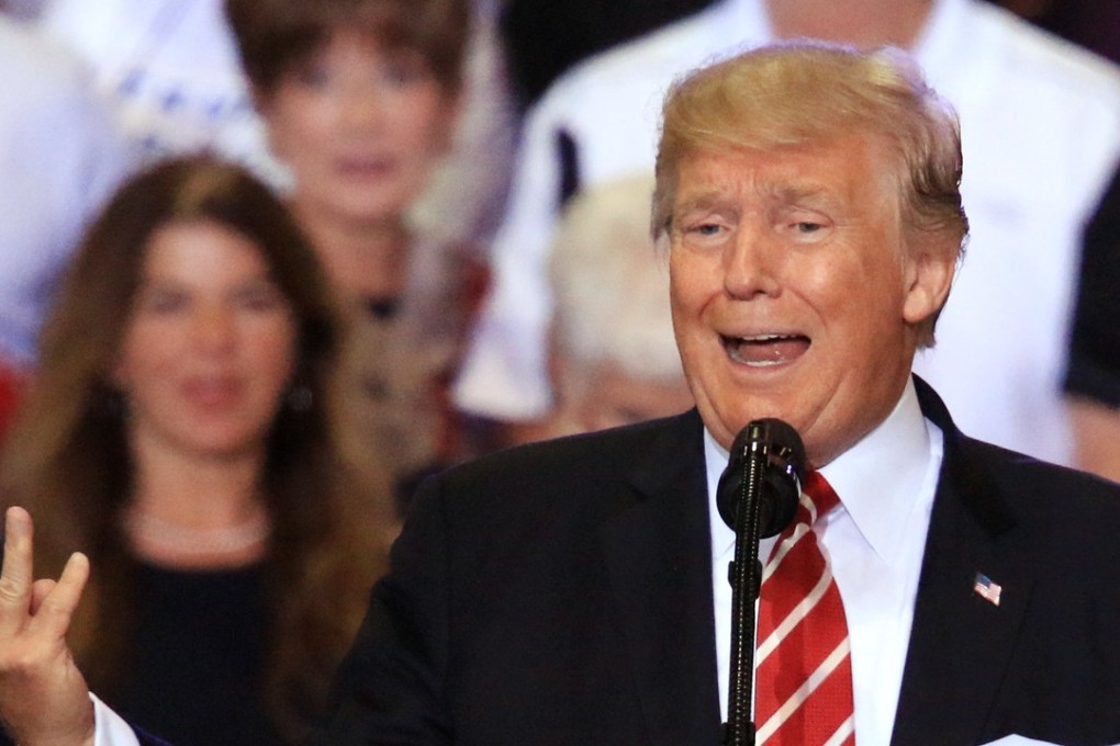 US President Donald Trump complains about media coverage as he addresses the crowd at a campaign rally in Phoenix, Arizona. Photo: EPA
