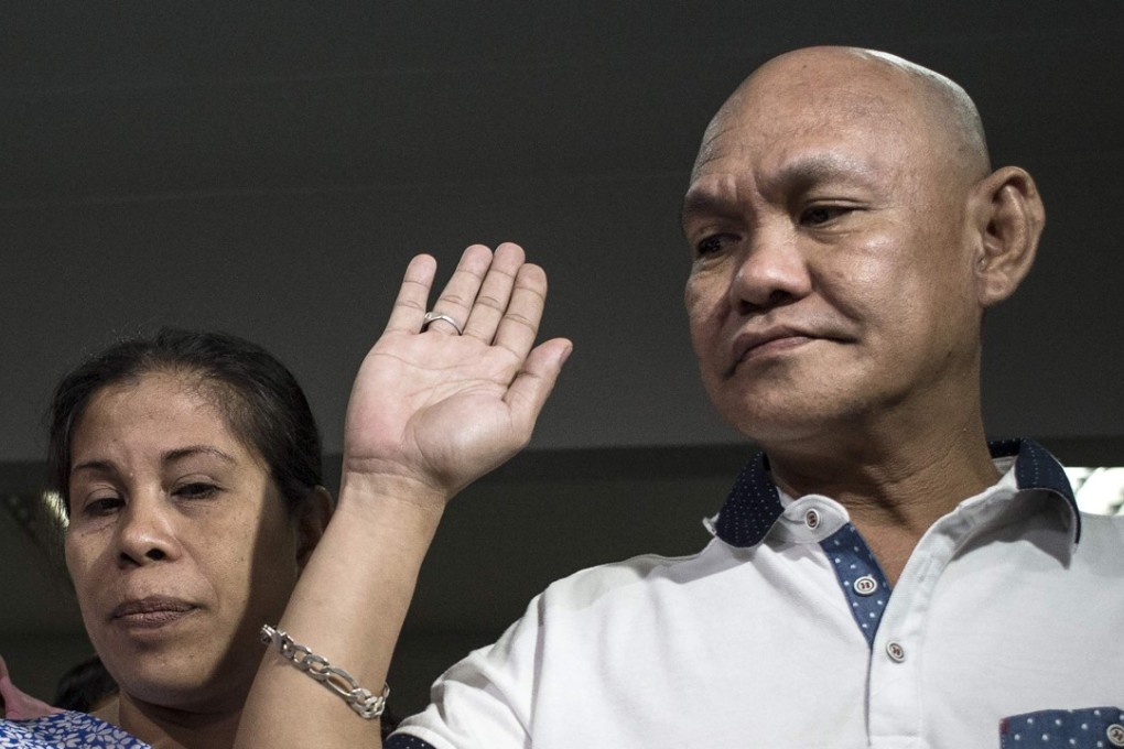 Lorenza and Saldy Delos Santos, parents of 17-year-old student Kian who was allegedly killed by police officers during an anti-drug raid. Photo: AFP