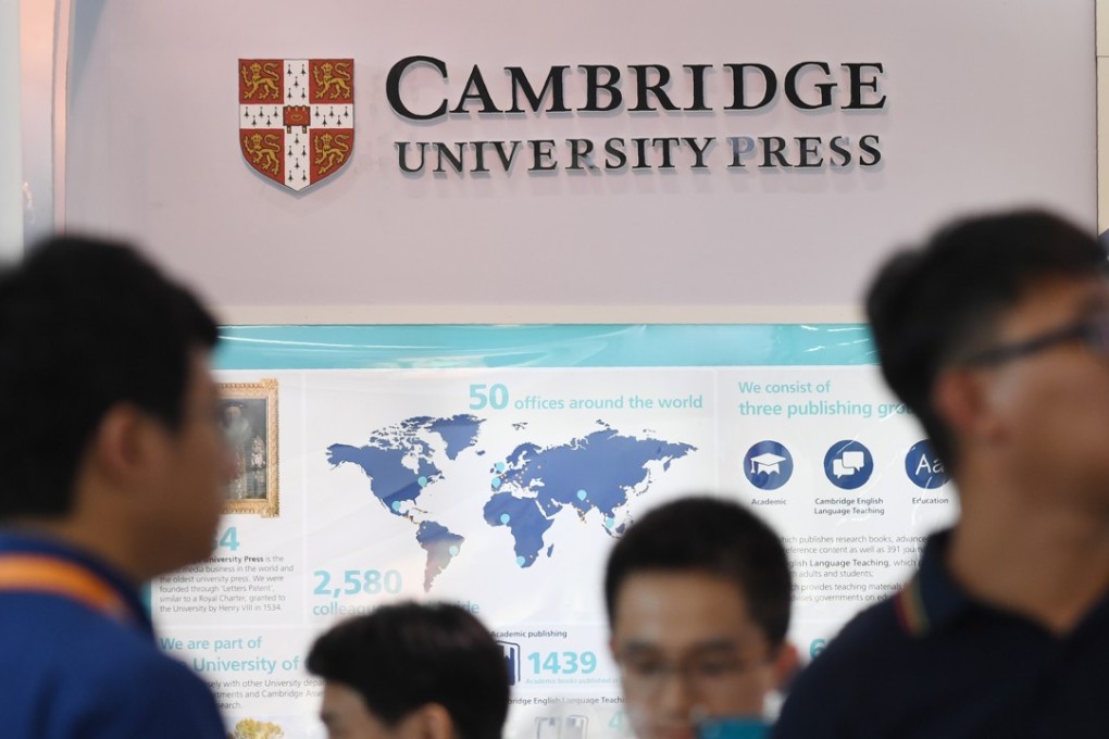 The Cambridge University Press stand at the Beijing International Book Fair. Photo: AFP