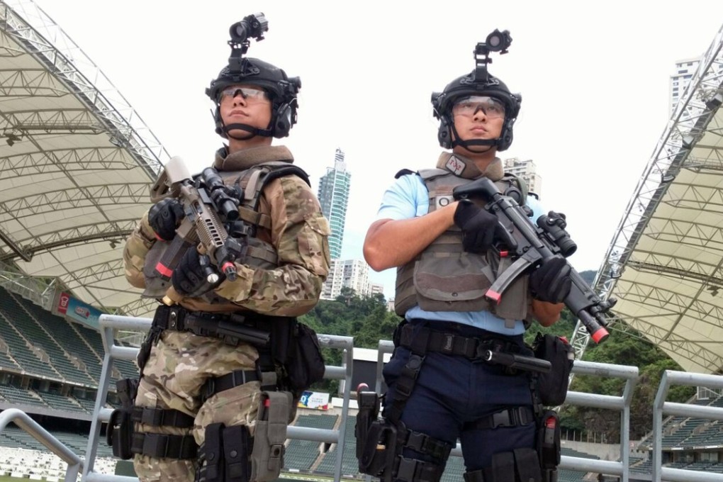 The exercise tested officers’ preparedness for threats at such events. Photo: Felix Wong