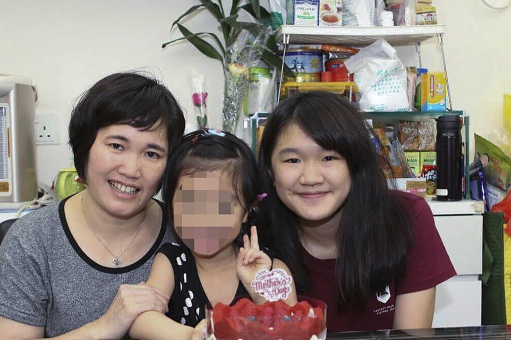 Tang Kwai-sze, left, with her daughter Michelle, right. Photo: Handout