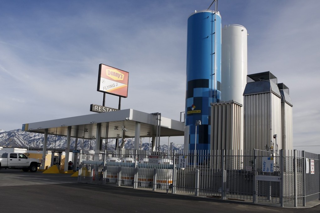 A Blu LNG filling station in Salt Lake City, Utah on March 13, 2013. ENN Group Co Ltd, one of China's largest private companies, is quietly rolling out plans to establish a network of natural gas fuelling stations for trucks along U.S. Highways. Photo: Reuters