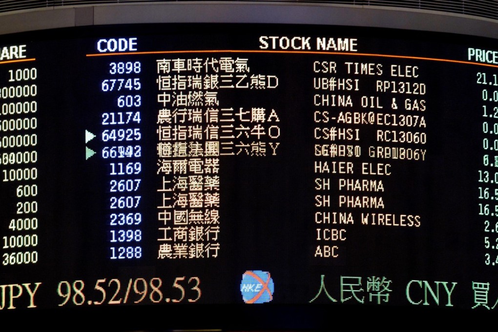 Inside the soon-to-be-closed Hong Kong share trading floor, at the Hong Kong Exchanges and Clearing offices. Photo: Alamy Stock Photo