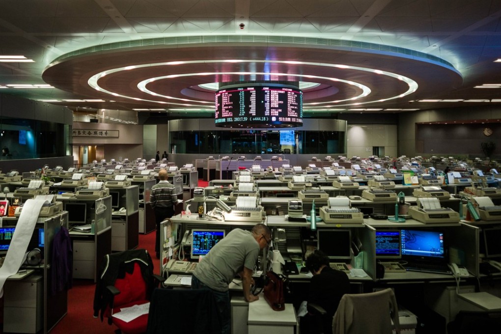 The trading floor at the Hong Kong stock exchange. Photo: AFP