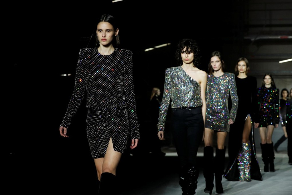 Studio 54-type styles with plenty of sparkle by designer Anthony Vaccarello for Saint Laurent. Photo: Reuters