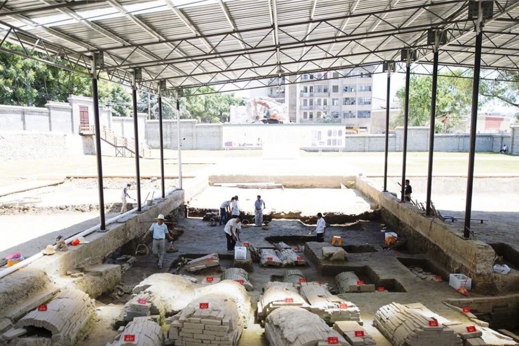 Archaeologists at work in the graveyard. Photo: Handout