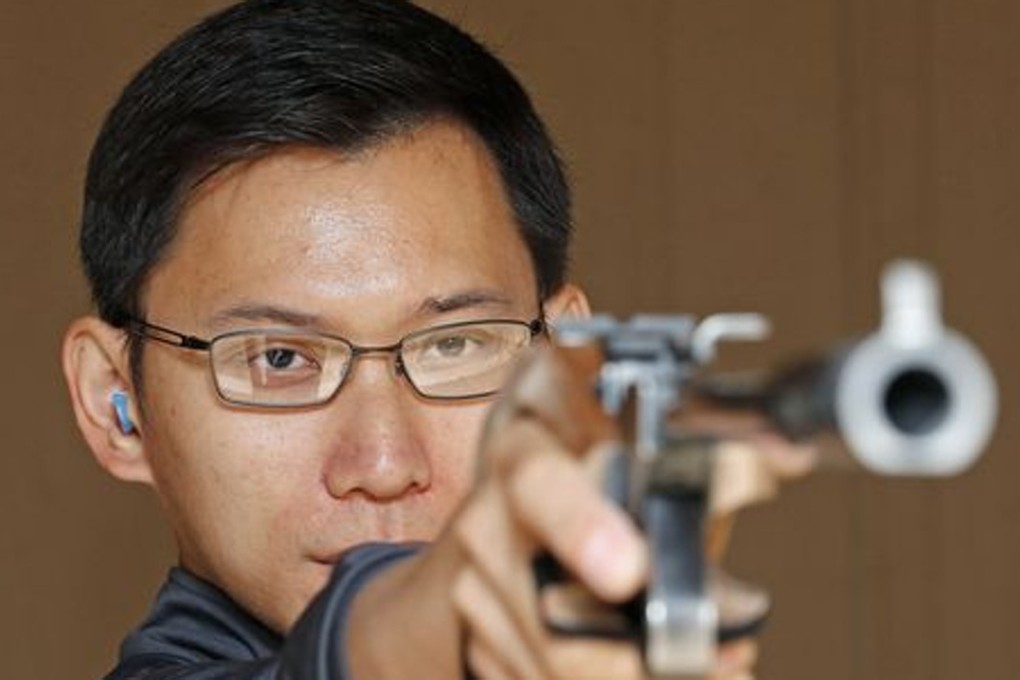 American China-born shooting athlete Jay Shi. Photo: AP