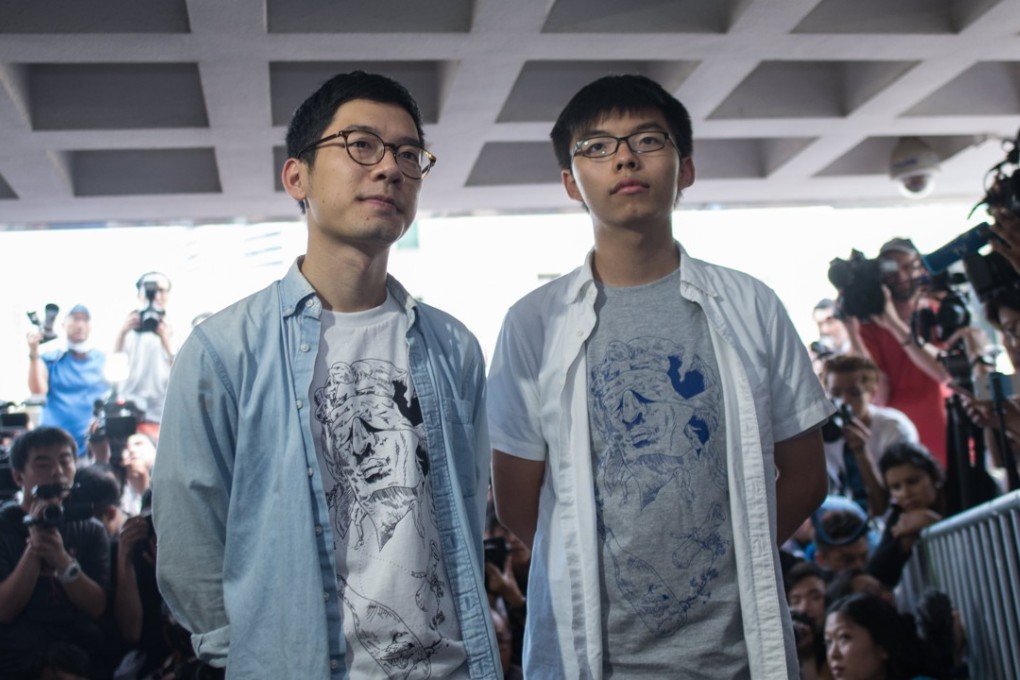 Nathan Law (left) and Joshua Wong (right) were both jailed in August. Photo: EPA