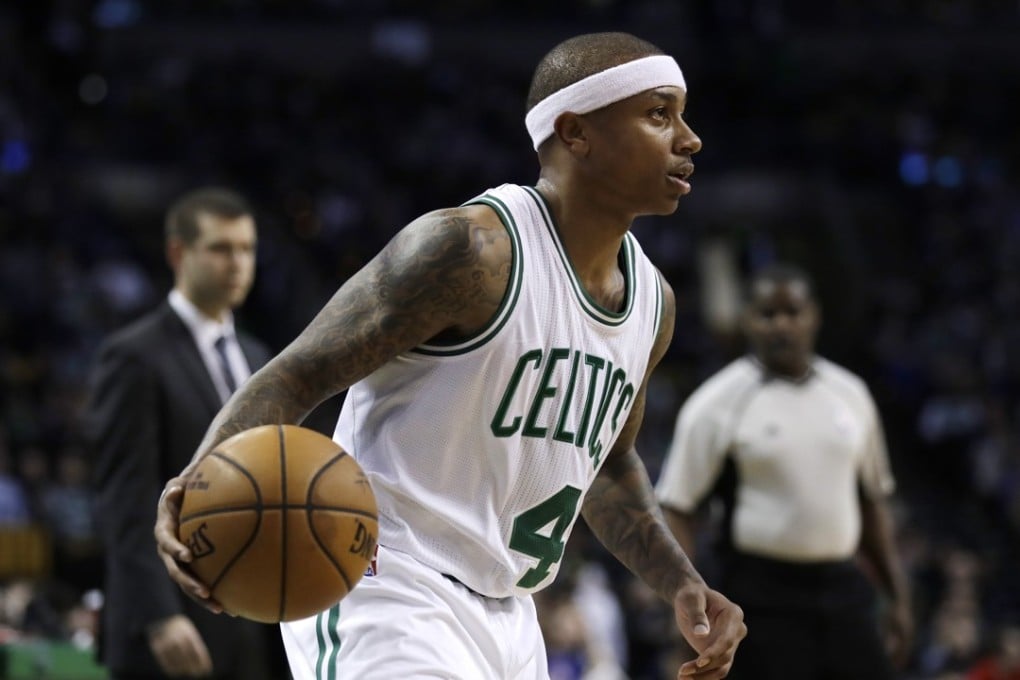 A right hip injury has threatened to void Isaiah Thomas’ recent trade to Cleveland. Photo: AP