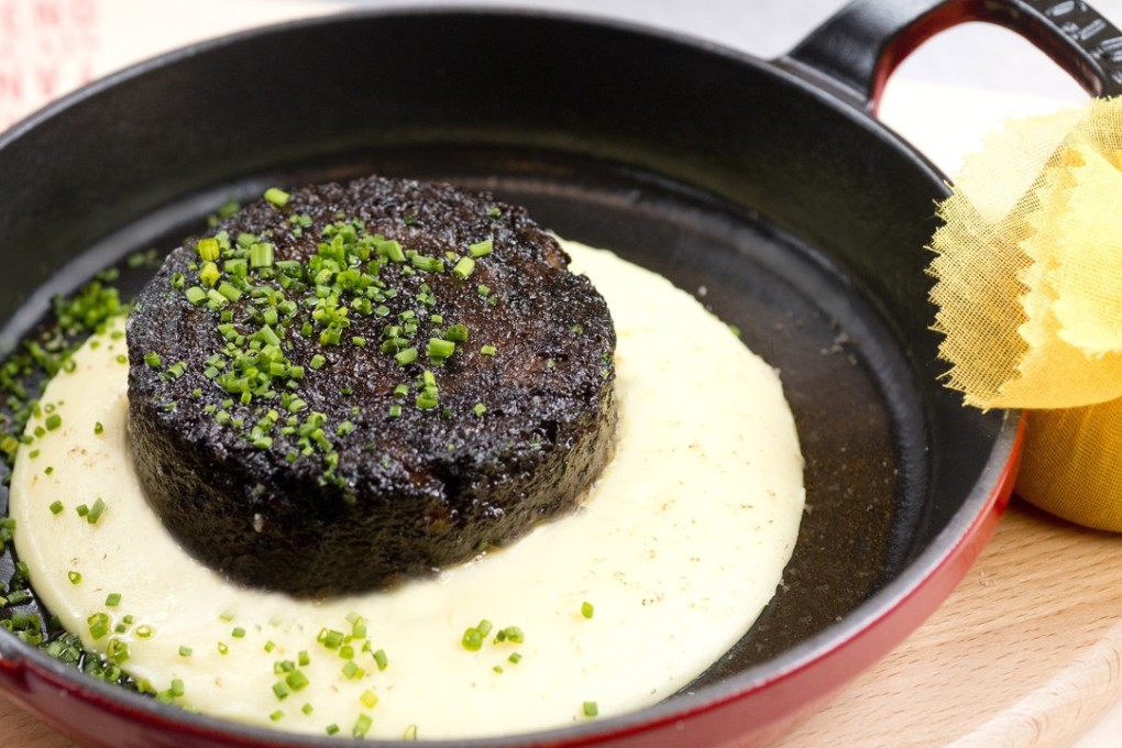 Christian Parra’s black pudding and soft potato purée