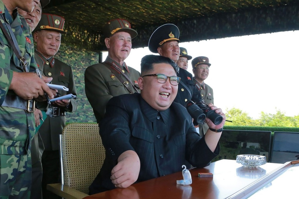 North Korean leader Kim Jong-un presides over a target strike exercise. Photo: AFP