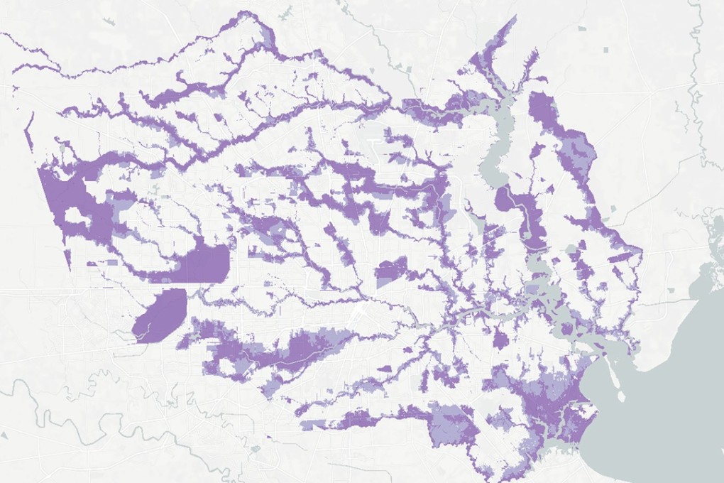 Map of the greater Houston area where floods have virtually paralysed LPG exports to Asia. Photo: The Washington Post