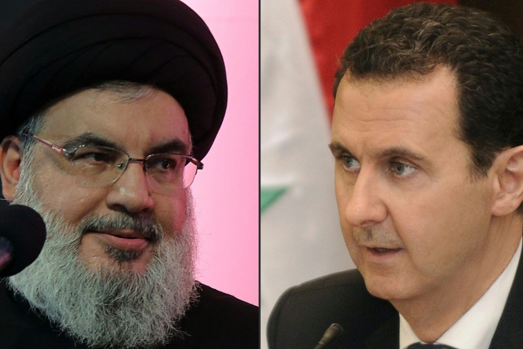 Hezbollah chief Hassan Nasrallah (left) and Syrian President Bashar al-Assad. Nasrallah, who has lived in hiding for a decade, told thousands of his supporters in a televised speech on Thursday that he had travelled to Damascus to seek the Syrian president's approval for a jihadist evacuation deal. Photo: AFP
