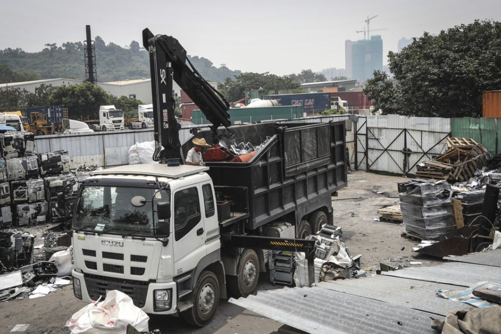 An e-waste dumping ground in Hong Kong’s New Territories. Photo: Bruce Yan