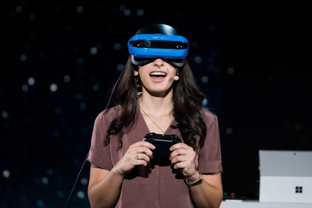 Microsoft Acer Mixed Reality headset. Photo: Mark Kauzlarich/Bloomberg