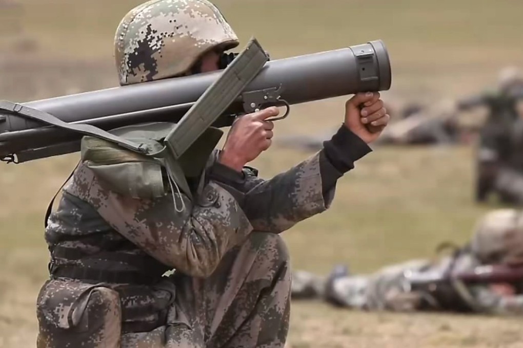 Chinese troops hold a live-fire military exercise in Tibet during the standoff with India over Doklam. Photo: Handout