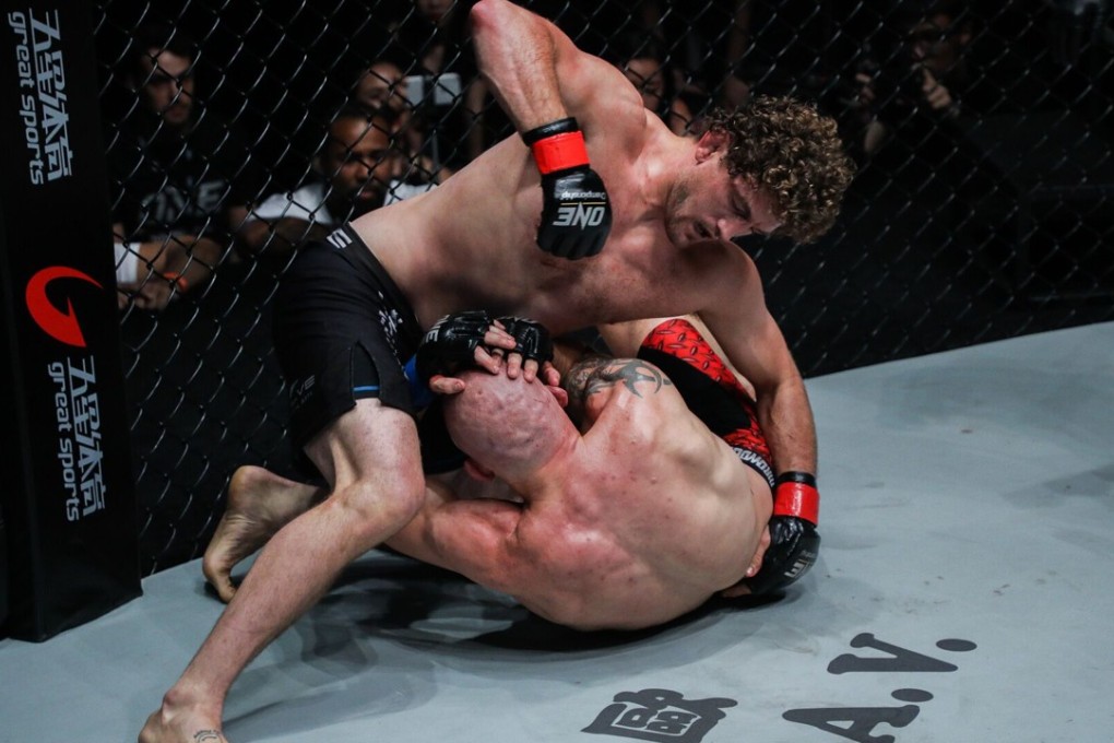 Ben Askren gives no chance to ‘The Bandit’ Zebaztian Kadestam. Photos: One Championship