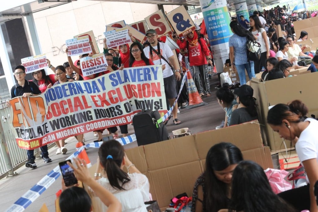The march on Sunday went from Exchange Square in Central to the Labour Department. Photo: Felix Wong